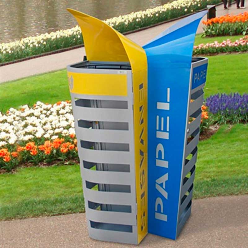 Paperera de reciclatge exterior Sidney